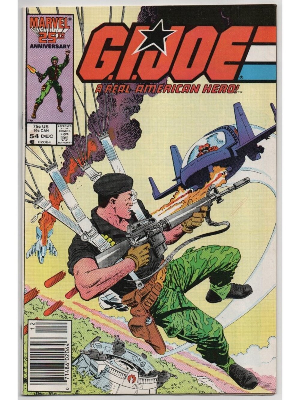 G.I. Joe 54 Marvel Comics 1986 FN/VF 7.0 Newsstand Mike Zeck Cover